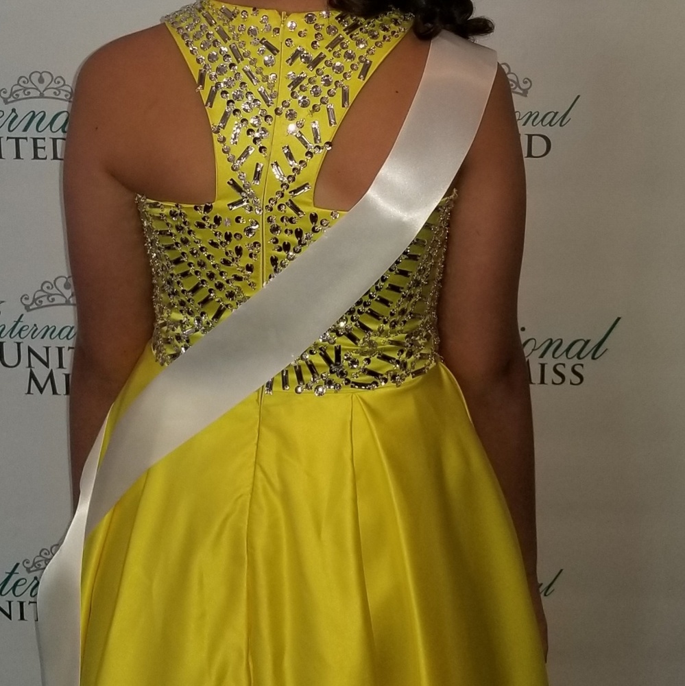 Girls Yellow Custom Gown